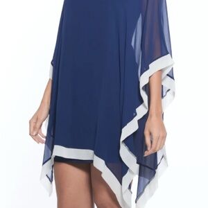 JULIAN CHANG - Navy/White Penny Dress - Medium